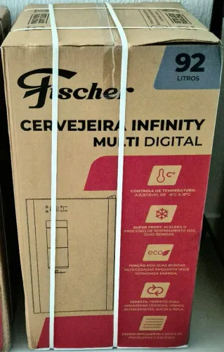 FISCHER CERVEJEIRA INFINITY MULTI FROST FREE 92L PRETO 220V