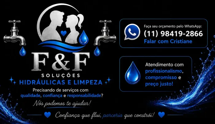 Serviços Hidráulicos e Limpeza de caixa d?água e áreas comuns.