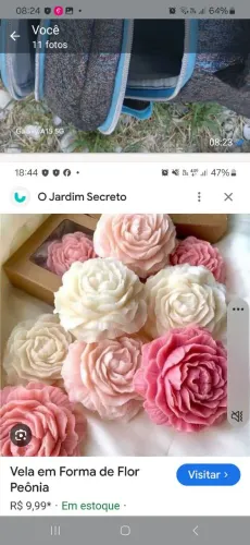 Velas aromáticas em forma de rosas e bukue