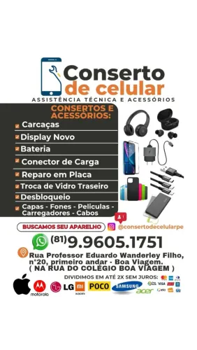 Conserto de celular em Boa Viagem