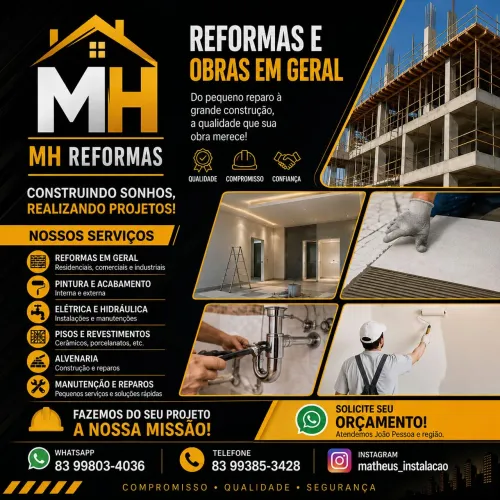 Trabalhamos com reformas em geral