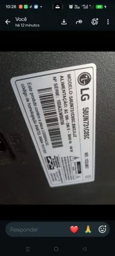 Tv LG 50 polegadas 4k para peças