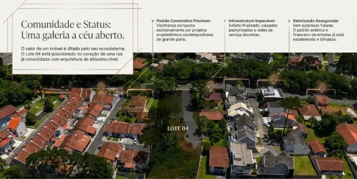 Excelente terreno 560 m² no Santa Cândida - R$ 509.900 | Condomínio Fechado