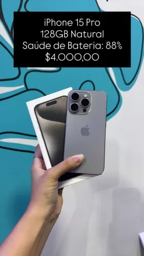 Seminovo: iPhone 15 Pro 128GB Natural - Estado de Novo | Loja Física