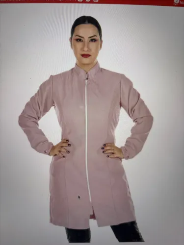 Jaleco Feminino Rosa Bebê Tamanho P - Estética e Enfermagem