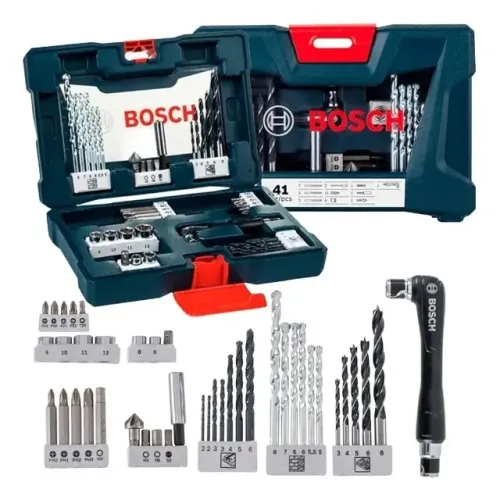 NOVO | Kit Brocas e Bits V-Line 41 Peças Original C/ Maleta