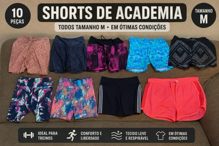 Shorts de academia