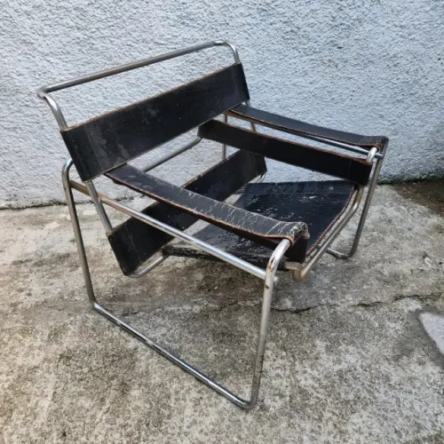Poltrona Wassily Original Assinada bauhaus marcel breuer Antiga