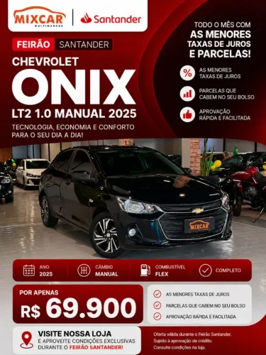 Chevrolet Onix Hatch LT 1.0 12V Flex Mec. 4P 2025
