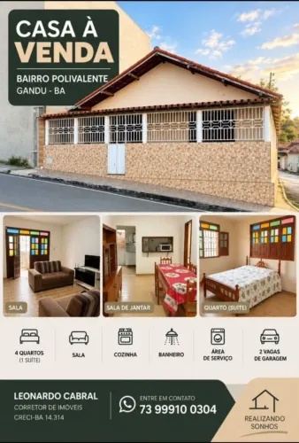 Casa venda em Gandu-Ba