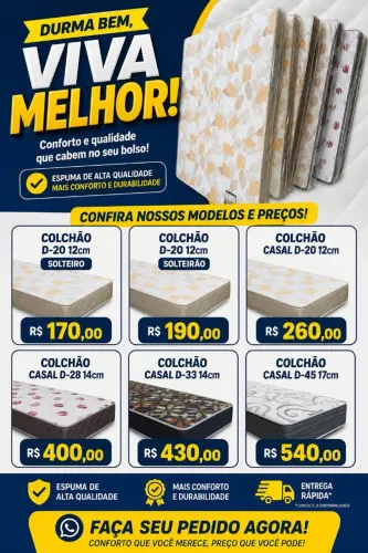 Colchões novos,cada um valores diferentes.