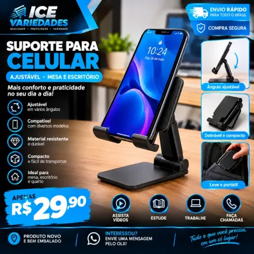? SUPORTE PARA CELULAR AJUSTÁVEL