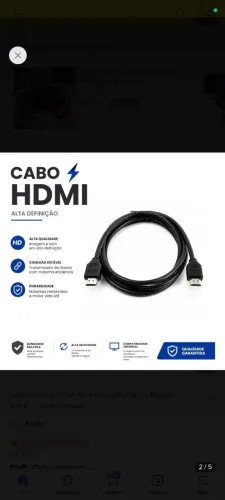 Cabo HDMI novo