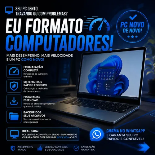 Formatação de computadores e notebooks
