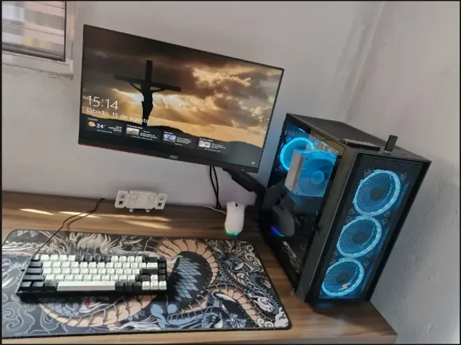 PC Gamer Completo Ryzen 5 + RX 6600 + Monitor AOC 165Hz + Periféricos
