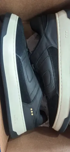 Tênis Masculino Hype em Couro Premium Preto Nero 43