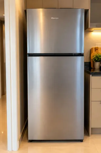 GELADEIRA 379 LITROS FROST FREE INOX - HISENSE
