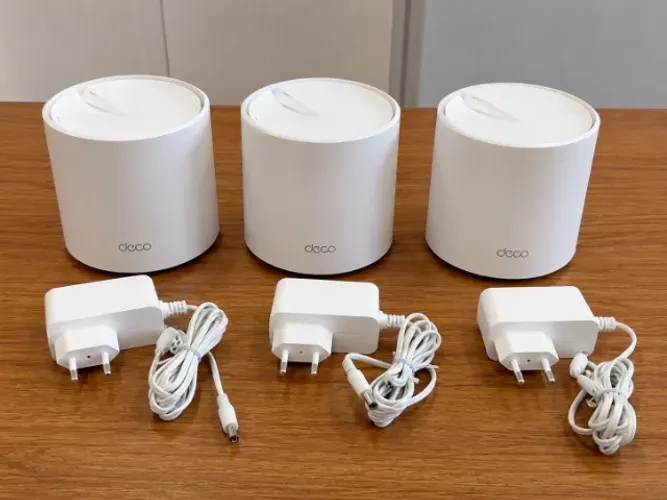 Kit Roteador TP-Link Deco X20 Mesh Wi-Fi 6 AX1800 com 3 Unidades + Fontes Originais
