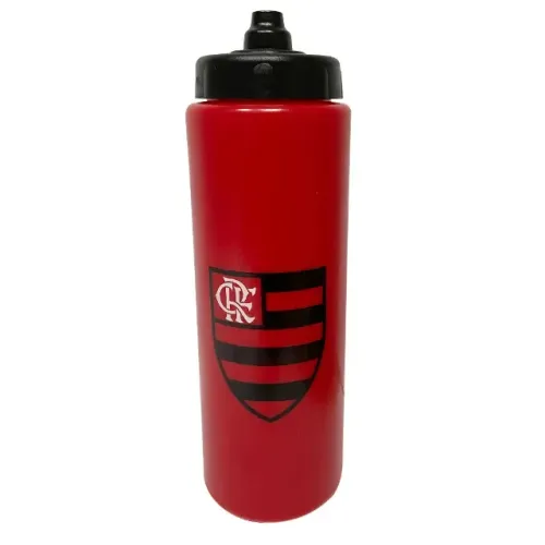 Squeeze Plastico Garrafa Flamengo 800ml Oficial Jogador Rubro Negro