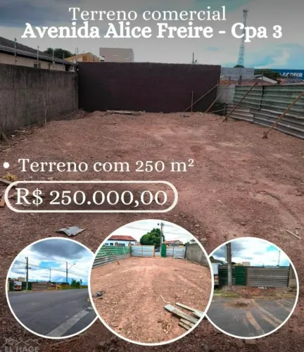 Terreno comercial a venda no cpa3