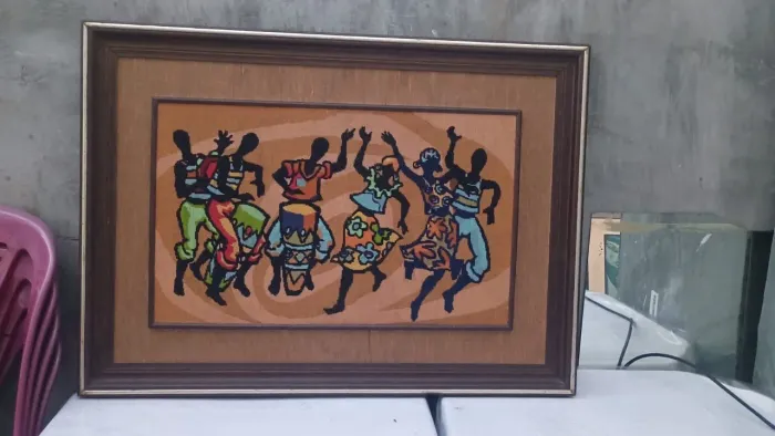 Painel têxtil vintage