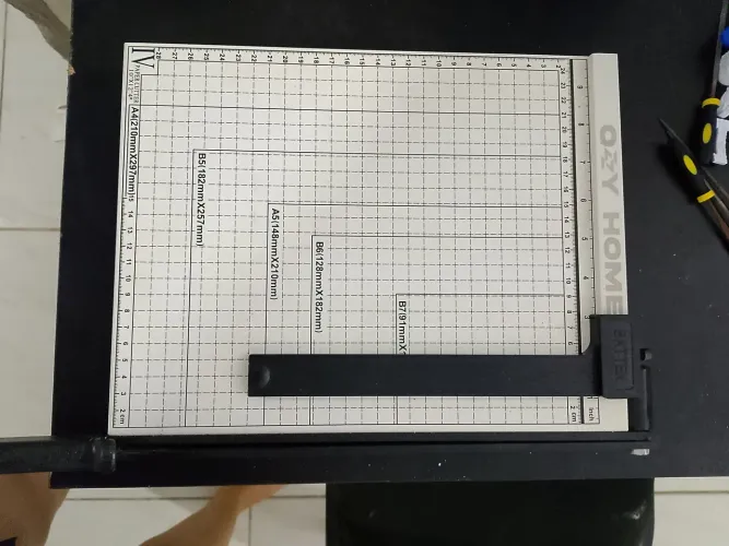 guilhotina de papel manual tamanho A4 com base de aço