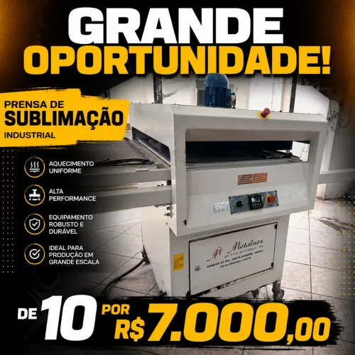 Prensa sublimação Pneumática Metalnox