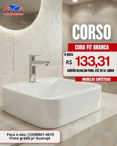 Cuba Corso Fit Branca Sintética