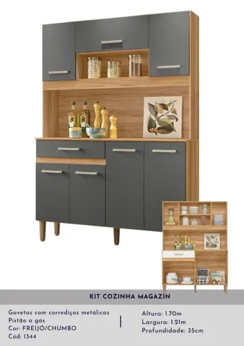 Armário de cozinha Magazin 1.20m