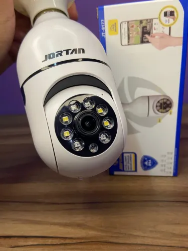 Câmera Ip Lâmpada Wifi Preta Full Hd Visão Noturna Yoosee - JT-8177 Jortan
