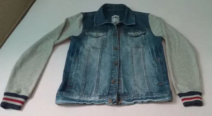 Jaqueta Vintage Masculina com Manga Moleton