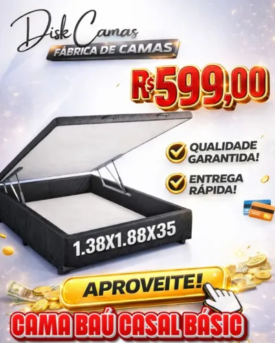 Base cama baú - novas embaladas