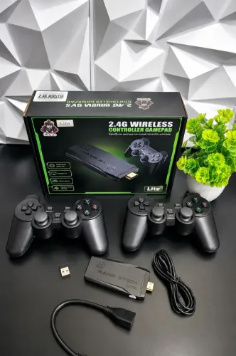 Mini Game Stick 4K Retrô com 2 Controles Sem Fio + 10.000 Jogos