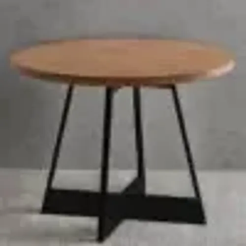 Mesa Átria 1594 Redonda 100 Preto/Nogal Entrega Rápida