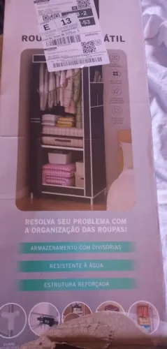 Guarda roupa portátil dobrável solteiro