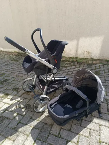 Carrinho de Bebê Kiddo Compass II + Bebê Conforto (Travel System Moisés)