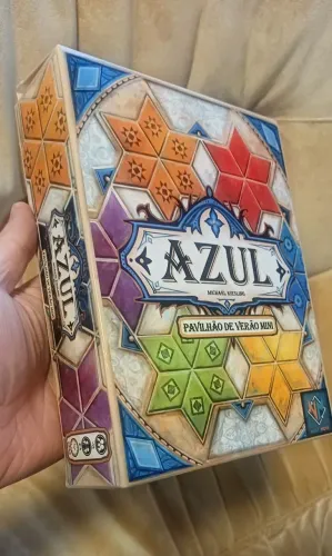 Azul Mini Pavilhão de Verão jogo de tabuleiro board game moderno estratégico abstrato mesa
