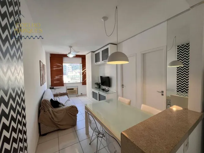 Flat com 1 dormitório para alugar, 55 m² por R$ 7.125,10/mês - Botafogo - Rio de Janeiro/R