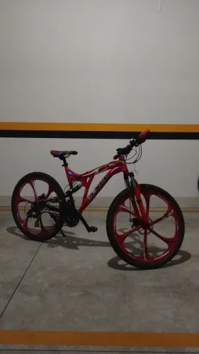 Bicicleta Benoá RS Aro 26 Full Suspension + Freio a disco + Rodas 6 raios