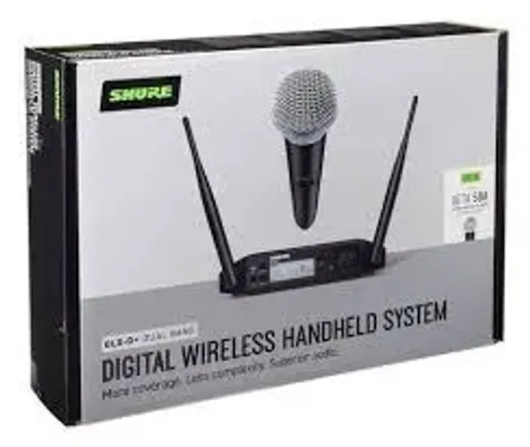 Microfone Sem Fio Mão Shure Glxd24+/b58-z3 - Preto Preto