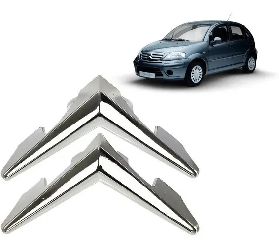 Emblema Cromado Grade Radiador Citroen C3 2003 a 2008