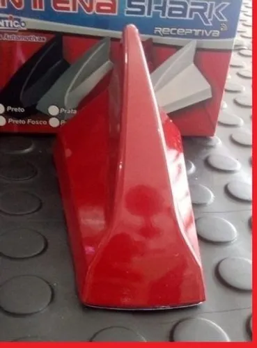 Antena Barbatana Shark Tubarão c sinal radio core vermelho preto Fosco Prata branco 