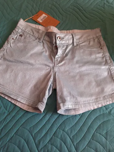 Shorts Ellus, azul metálico. Tam 36. 45,00