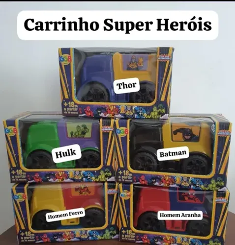 Carrinhos Super Heróis R$30