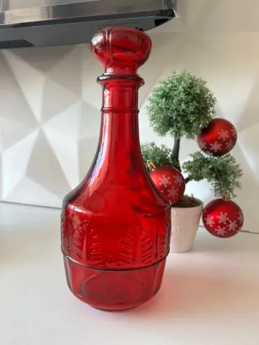 Decoração de Casa - Decanters de Vidro Vermelho
