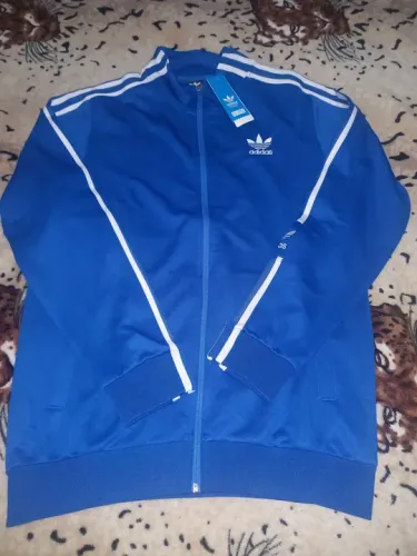 Agasalho Adidas azul tamanho G