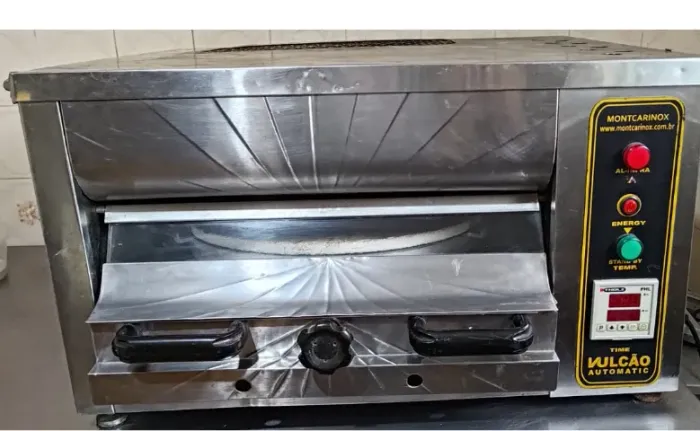 Forno para Pizza Profissional Vulcão  a gás e programação eletrica 