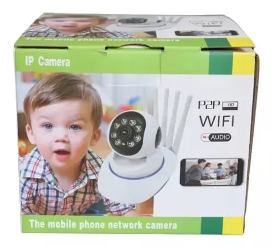 Camera Ip Wifi 5 Antenas Robo Hd Audio Yoosee