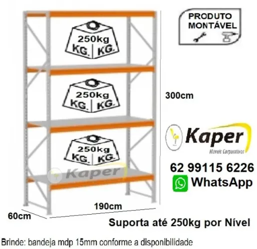 Mini Porta-Pallet Altura 300cm / palete / estante ( novo )