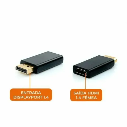Conversor DisplayPort 1.4 para HDMI 1.4 Fêmea
